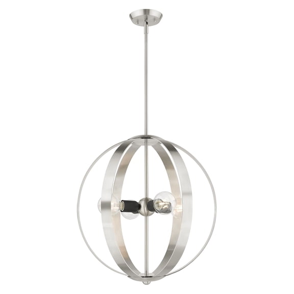 Livex Lighting - Modesto - 4 Light Chandelier in Industrial Style - 20 Inches