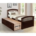 thumbnail image 6 of Twin Size Platform Storage Bed Wood Platform Bed with 6 Drawers, Captains Bed Bedroom Furniture with 6 Drawers,Espresso, 6 of 6