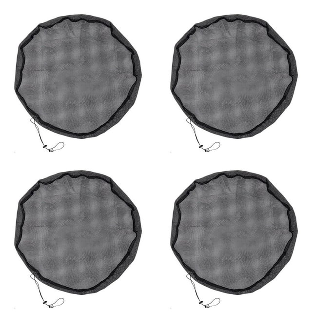 Mesh Cover for Rain Barrels with Drawstring Nylon Rain Barrel Screen Cover to Keep Leaves Debris and Insects Out Water Bucket Net Cover for Outdoor Rain Collection Systems Fits Most Standard Barrels