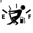 thumbnail image 1 of Trayknick Car Vehicle Truck Window Reflective Funny Gas Fuel Gage Empty Sticker Decal, 1 of 8