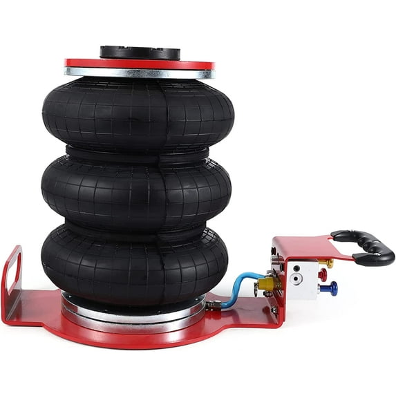 3 Ton/6600 lbs Pneumatic Jack with Non-Slip Short Handle, Portable Air Bag Jack Lift Up to 15.75 Inch, 3-5S Fast Lifting Air Bag Jack for Cars,Aluminum Valve