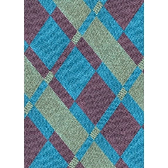 Ahgly Company Machine Washable Indoor Rectangle Transitional Macaw Blue Green Area Rugs, 2' x 4'