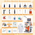 thumbnail image 3 of Carrito de dentista Dreamon Doctor Kit, 29 unidades, con luz y disfraz, 3 of 7
