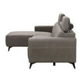 thumbnail image 5 of Pasargad Home Bari Left Facing Modern Poly Fabric Sectional Sofa in Gray, 5 of 9