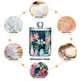 thumbnail image 6 of Yayeee 2 Pack Qtip Holder Bathroom Cotton Swab Canister with Lid Clear Dispenser Set, Pink Flowers, 6 of 6