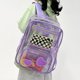 thumbnail image 1 of Mochila transparente de PVC de verano para mujer, morral de gran capacidad, con múltiples bolsillos, para viaje y almacenamiento, 1 of 5
