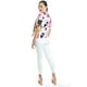 thumbnail image 3 of Blusa estampada de manga corta Roman Fashion, Juvenil, 5118 (Abstracto rosa) rosa G, 3 of 5