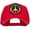 Red, variant on Peace RGY Rasta Patched Cap - Black OSFM