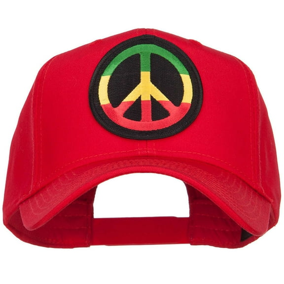 Peace RGY Rasta Patched Cap - Red OSFM