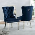 thumbnail image 3 of Furniture of America Swata Fabric Tufted Dining Chair in Blue (Set of 2), 3 of 12