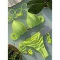 thumbnail image 4 of Conjunto de Bikini con cordones para mujer, traje de baño Sexy con cordón, ropa de playa de leopardo, 2 piezas, 4 of 5