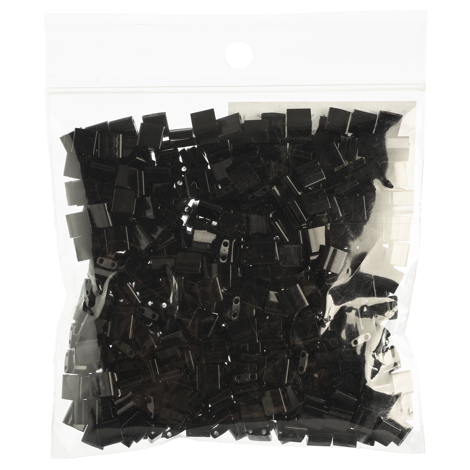 Miyuki 5x5mm TL-401 Black Opaque Tila Glass Square Beads 50 Grams
