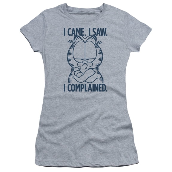 Garfield I Complained S/S Junior Women's T-Shirt Sheer Athletic Heather