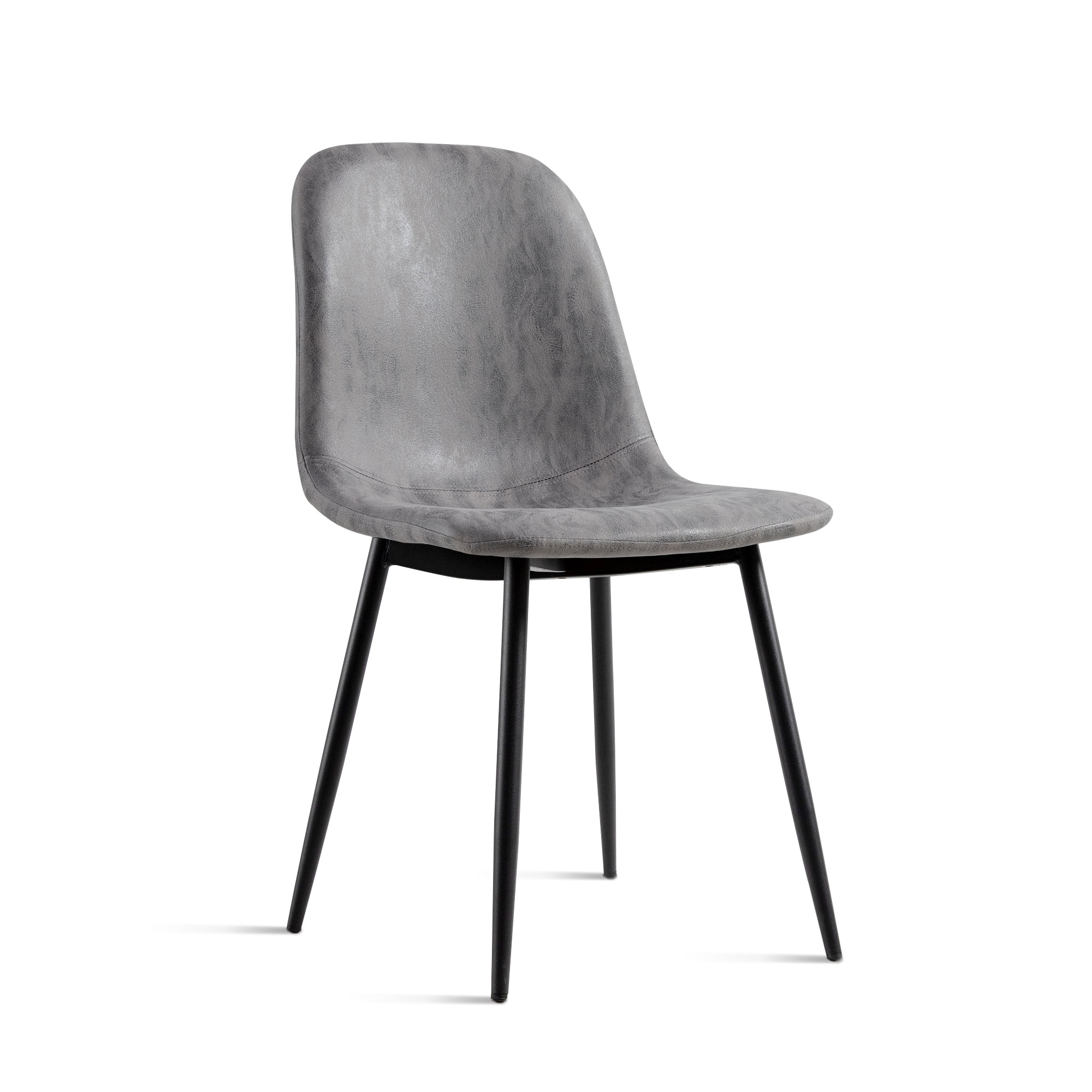 PU Dining Chairs Modern Chair Set of 2,Gray