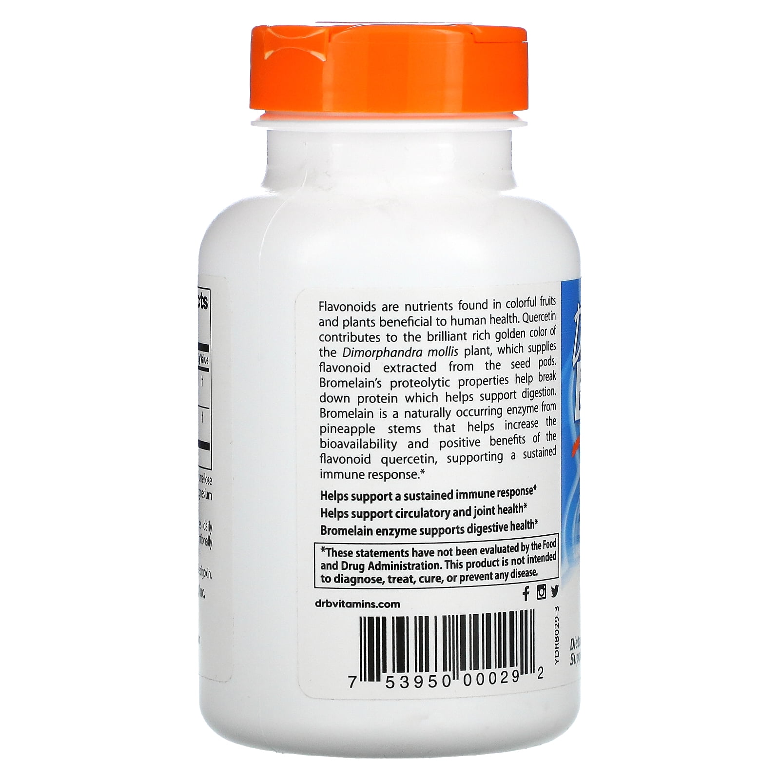 Doctor's Best Quercetin Bromelain, Non-GMO, Vegan, Gluten Free, Soy Free, Immune Support, 180 Veggie Caps