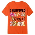 thumbnail image 1 of Bmisegm Chemises Garçons Graphique Manches Courtes T-Shirt pour Enfants Saison Scolaire Confortable Décontracté Col Rond T-Shirt Tout-Petit Manches Courtes Orange 6-7 Ans, 1 of 2