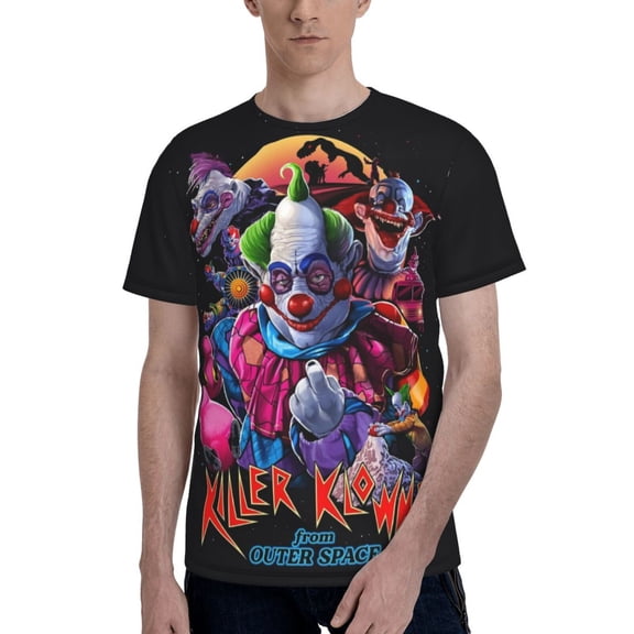 Killer Klowns From Outer Space Men's T Shirt Summer Casual Fashion Unisex Short Sleeve Graphic Crew Neck Tees Tops