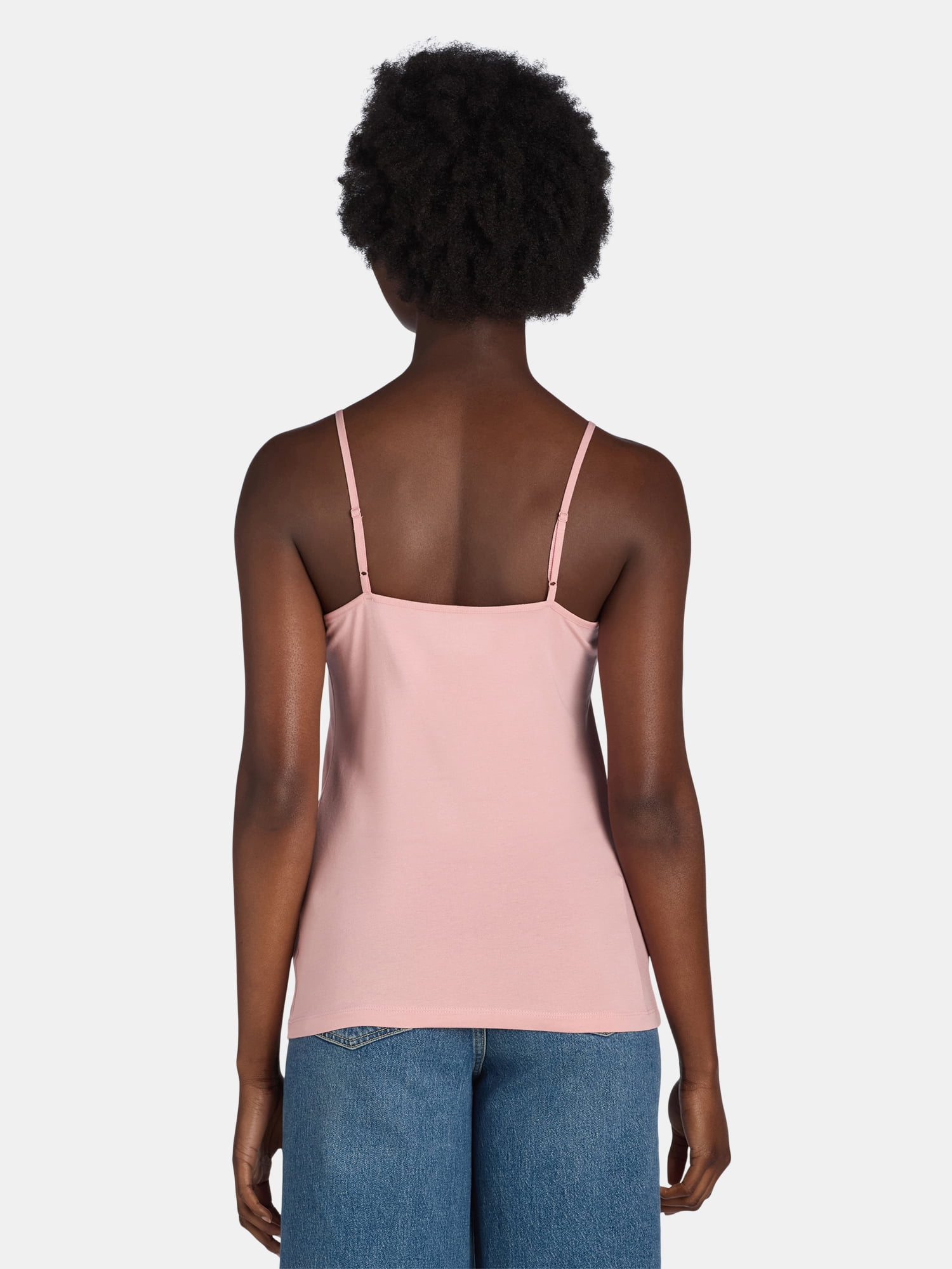 Time and Tru Women's Cami with Adjustable Straps, 5-Pack