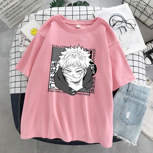 Anime jujutsu kaisen graphic unisex camiseta de manga corta para mujerpangjing
