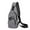 Grey, variant on Mens Crossbody Sling Backpack Sling Bag Travel Hiking Bag Daypack with USB Charge Chest Bag Multi Functional Shoulder Bag Blue