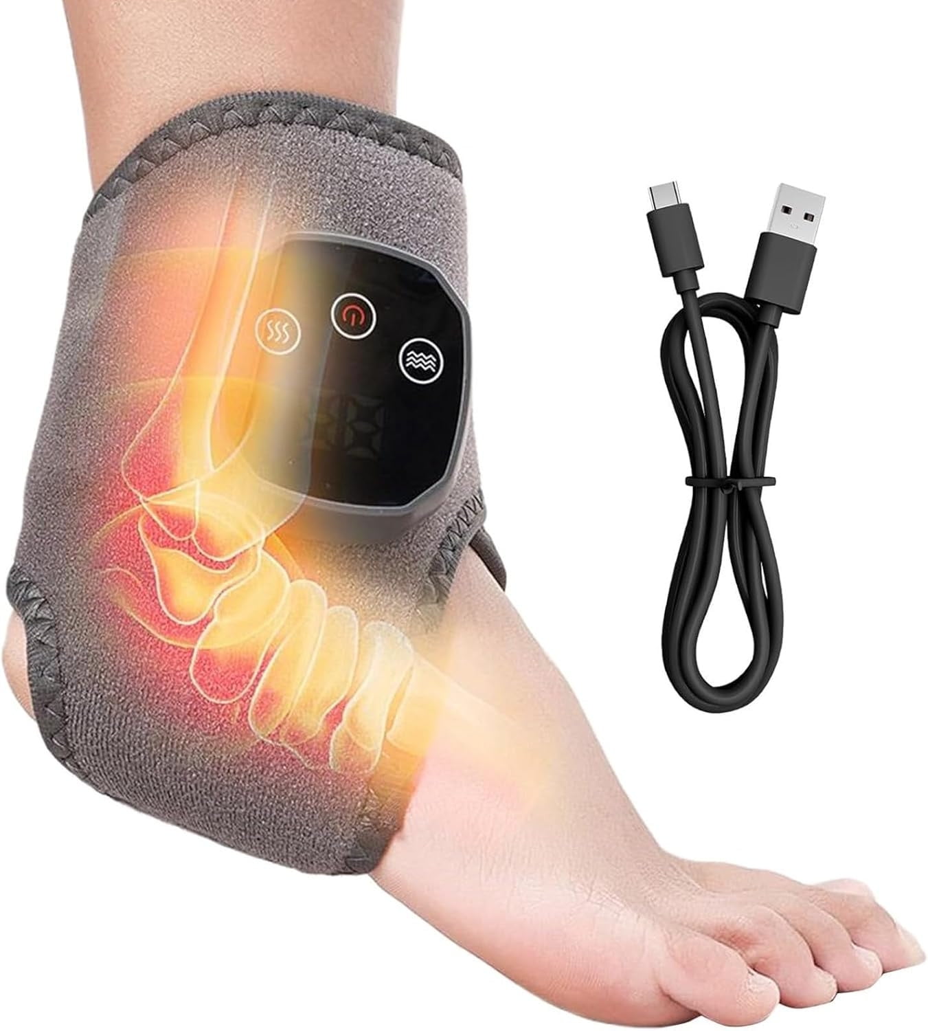 EMS Rechargeable Foot Massager, Electric Stimulator, 6 Modes, 9