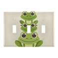 thumbnail image 4 of Frogs Stack on Each Other Light Switch Plate Covers 2 Gang Wall Plate Plastics Outlet Covers for Kitchen Home Office Decor, 4 of 8