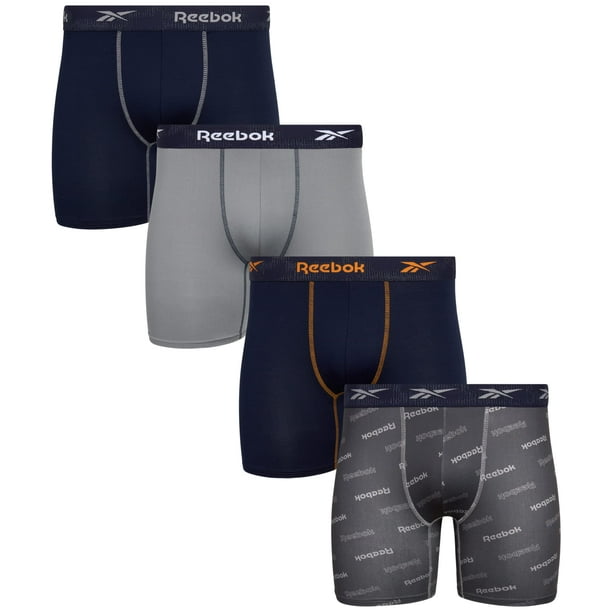 Calzoncillos tipo bóxer Reebok, ropa interior de alto rendimiento para hombre, paquete de 4