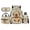 Musical Capybara, variant on Yspwyqan Backpack Set with Lunch Box Pencil Case Girls, 17 Inch 600D Polyester Lightweight Bookbags Large Capacity Musical Rainbow Cat Bag for School Elementary Middle