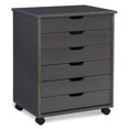 thumbnail image 1 of Craydon Six-Drawer Wide Roll Cart, Grey, 1 of 8