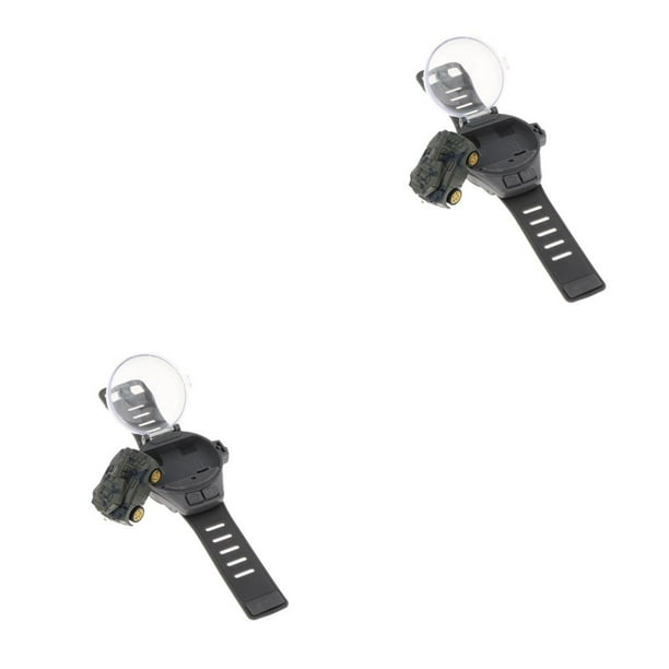 Vogacara reloj de coche con control remoto de 2,4G, juguete de carga USB para regalo de niños Tanque gris 2Conjunto