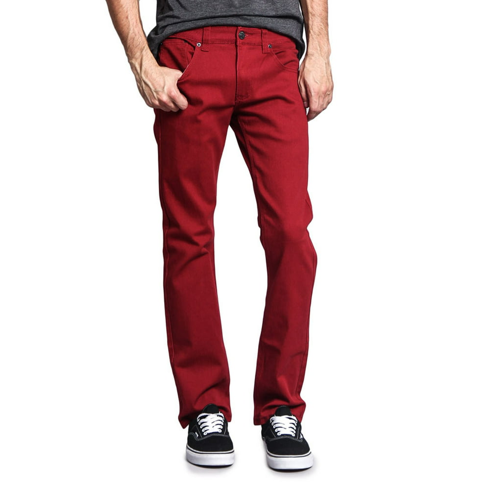G-Style - Victorious Mens Slim Fit Colored Stretch Jeans GS21 - Rust ...