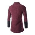 thumbnail image 4 of jsaierl Mens Cardigan Sweater Knit Shawl Collar Color Block Outwear Long Sleeve Cozy Winter Warm Sweater Jacket, 4 of 4