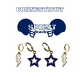 thumbnail image 2 of University of Connecticut Spirit Stack navy mini enamel bolts and white statement open starboys, 2 of 2