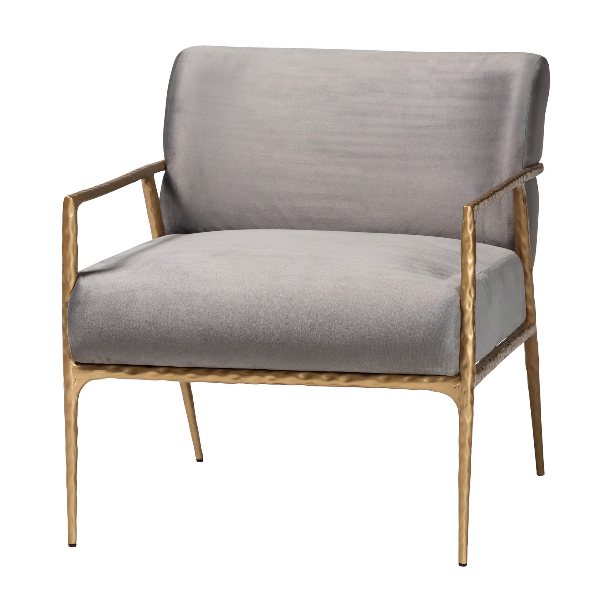 Baxton Studio Ilmari Modern Lounge Chair, Gold