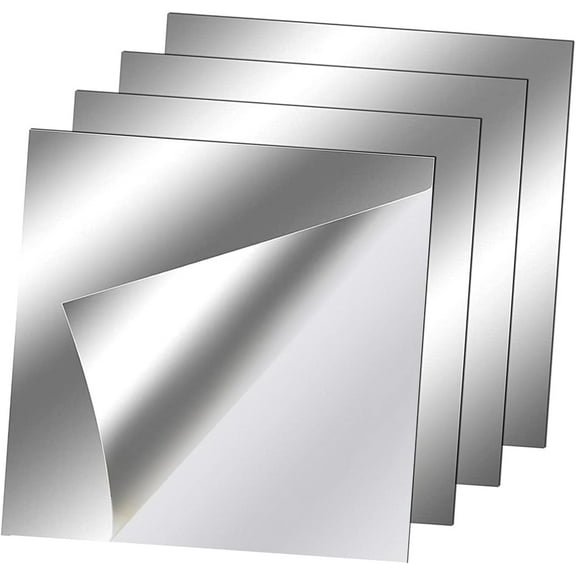 Full Length Mirror Tiles, Frameless Wall Mirror 4pcs, Vanity Mirror, Body Mirror, Gym Mirrors for Home Gym, for Door, Closet, Room,