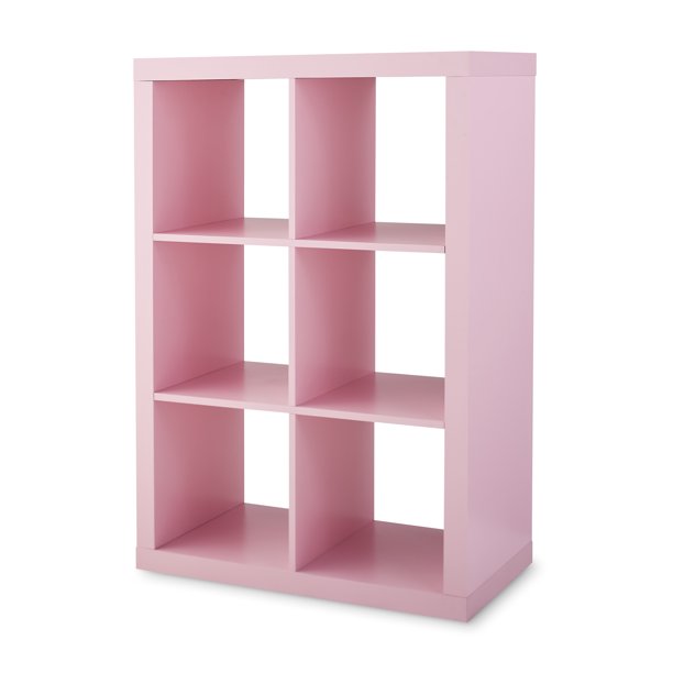 Better Homes & Gardens 6Cube Storage Organizer, Pink