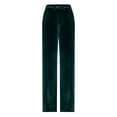 thumbnail image 3 of Lmnyox High Waist Trousers for Women Flowy Wide Leg Velour Palazzo Pants Fall Trendy Longe Pants, 3 of 5
