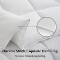 thumbnail image 6 of INGALIK Luxury Hotel-Style 3-Piece Queen Comforter Set, Hypoallergenic Quilted Down Alternative, All-Season Duvet Insert, Machine Washable, Corner Tabs, (White, 88x88 inch), 6 of 11