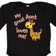 thumbnail image 4 of Inktastic My Great Aunt Loves Me- Cute Giraffe Boys or Girls Long Sleeve Baby Bodysuit, 4 of 5