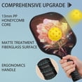 thumbnail image 2 of Pickleball Paddles Set Of 2, Fiberglass Surface, Rose, Floral Print, 4 Balls & Bag, 2 of 5