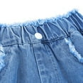 thumbnail image 6 of KAUOD Girls Midi Knee Length Denim Skirts with Pockets 5 to 14 Years Kids Elastic High Waist Casual A Line Jean Skirt, 6 of 7