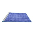 thumbnail image 2 of Ahgly Company Machine Washable Indoor Round Abstract Blue Contemporary Area Rugs, 8' Round, 2 of 4