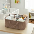 thumbnail image 5 of HomeKingdee Diaper Caddy Organizer - Stylish Weaving Nursery Storage Basket, Diaper Stacker Car Organizer, nursery Gift, 5 of 6
