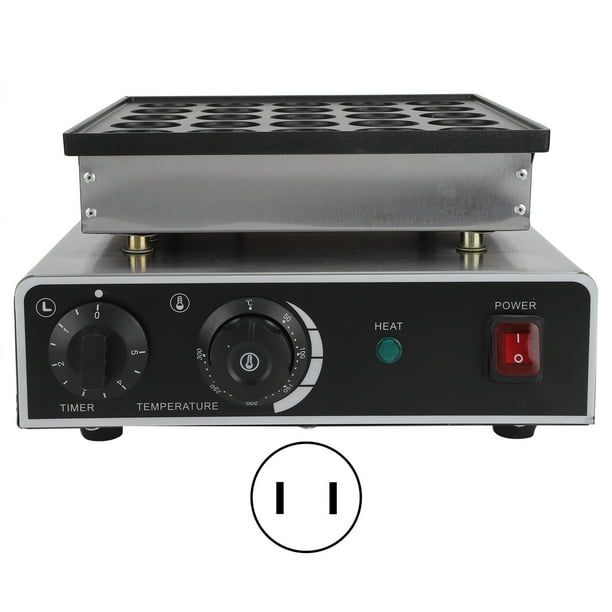 Máquina eléctrica para hacer waffles, muffins y panqueques de calentamiento rápido de 950 W y 25 orificios, electrodoméstico de cocina