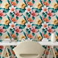 thumbnail image 2 of Ambesonne Tropical Peel & Stick Wallpaper for Home, Flowers Exotic Nature Plot, 13"x100", Pale Pink and Cadet Blue, 2 of 5