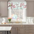 thumbnail image 5 of Valance Curtains for Kitchen Windows Gnome on Cherry Tree Branch Rod Pocket Valance Easter Flower Rabbit Egg Short Window Curtain Topper for Bedroom Living Room Bathroom 42x12in,1&nbsp;Panel, 5 of 9