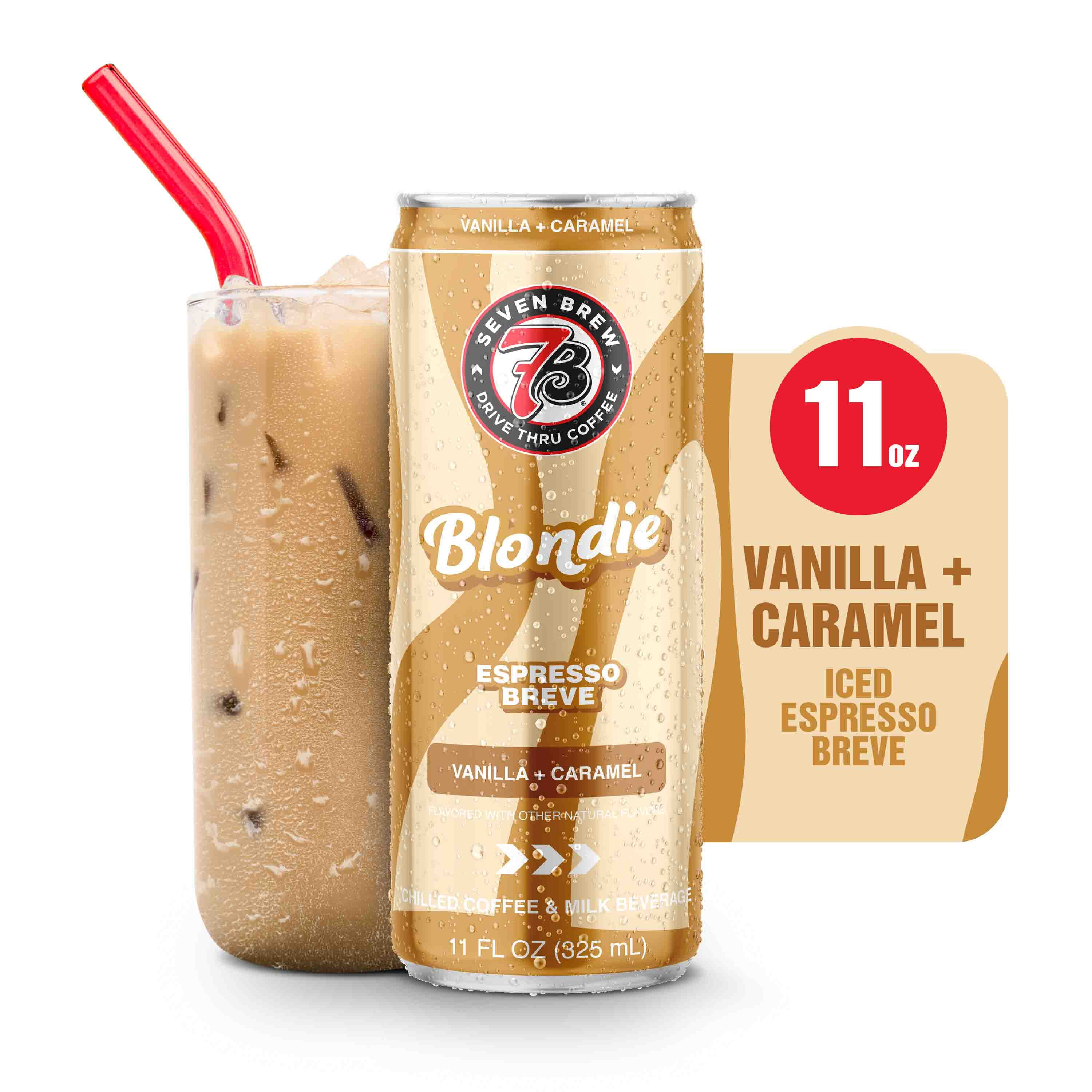 (2 pack) 7 Brew Blondie Chilled Espresso Breve Ready to Drink Coffee, 11 fl oz Can