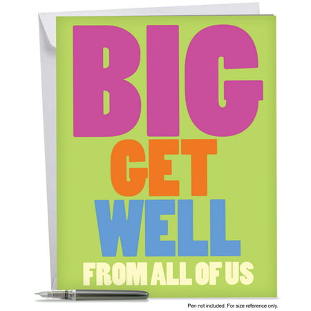 J3897GWG Funny Get Well Card 'Big Get Well From Us' with Envelope by
