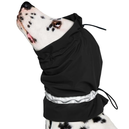 Dog Calming Hoodie with Dog Ear Cover Waterproof Reflective Ear Protection for Anxiety Relief and Noise Cancellation during Fireworks - Black M