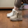 thumbnail image 2 of Bottes de Neige d'Hiver Doublées Chaudes Bottines Mode pour Dames Randonnée Randonneur Hiver 40 Noir, 2 of 9